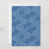 かわいいブルーカップケーキ誕生日招待状 招待状 (裏面)