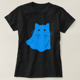 かわいいブルーキャット幽霊 Tシャツ