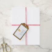 かわいいブルーキリンありがとうギフトラベル ギフトタグ (より糸付き)