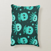 かわいいブルークラゲ模様 アクセントクッション (裏面(縦))