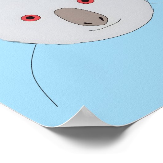 かわいいブルーコアラベアポートレートポスター ポスター (角)