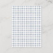 かわいいブルーサボホラマ赤ちゃんシャワー用の本 エンクロージャーカード (裏面)