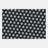 かわいいブルーサンタ格言、オーナメント&クリスマスプレゼント ラッピングペーパーシート (正面2)