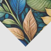 かわいいブルーサンフラワーガーデン抽象芸術アートデコップページ 薄葉紙 (詳細)