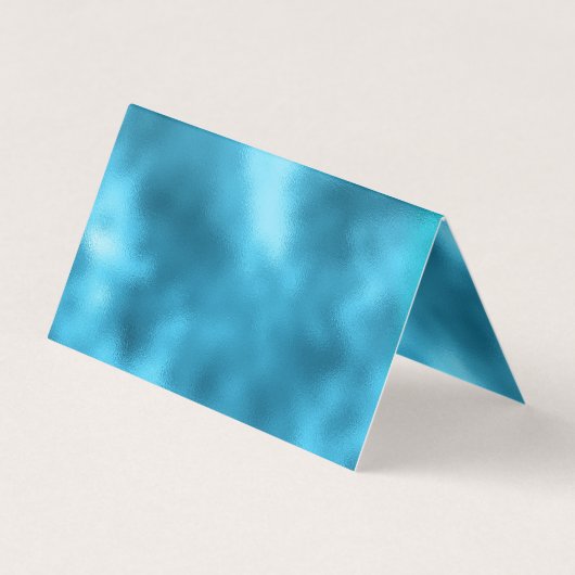 かわいいブルーシルバーフェイクグリッター 名刺 (裏面)