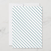 かわいいブルージェッコリザードボーバースデーパーティー 招待状 (裏面)