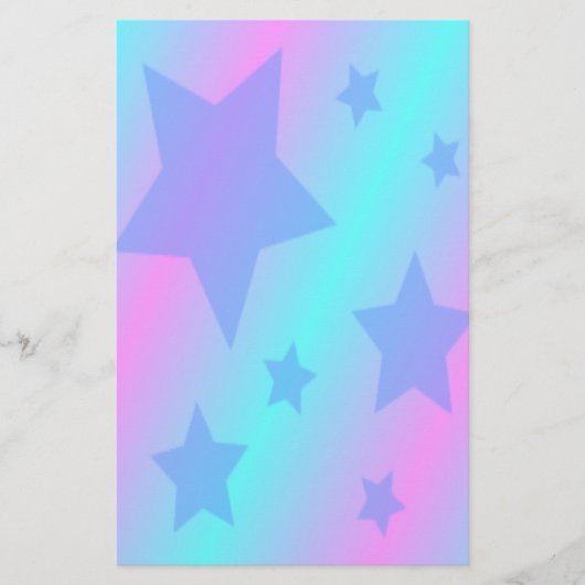 かわいいブルースター 便箋 (正面)