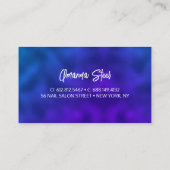 かわいいブルーターコイズユニコーングリッタードリップスモノグラム 名刺 (裏面)