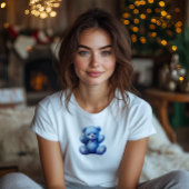 かわいいブルーテディベアヴィンテージ男の赤ちゃんシャワー Tシャツ