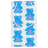 かわいいブルーテディベア スモールペーパーバッグ (裏面)