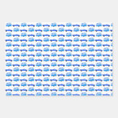 かわいいブルートラック&トレーラーRVアドベンチャー ラッピングペーパーシート (正面2)