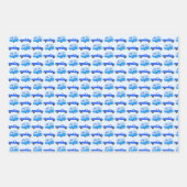 かわいいブルートラック&トレーラーRVアドベンチャー ラッピングペーパーシート (正面)