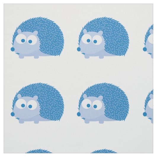 かわいいブルーハリネズミ ファブリック (見本)