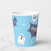 かわいいブルーハロウィン誕生日パーティー 紙コップ (正面)