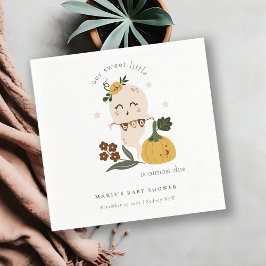 かわいいブルーハロウィーン幽霊リトルブベビーシャワー スタンダードカクテルナプキン