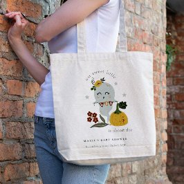 かわいいブルーハロウィーン幽霊リトルブベビーシャワー トートバッグ