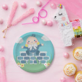 かわいいブルーハンプティダンプティ赤ちゃんシャワーパーティー ペーパープレート (パーティー)