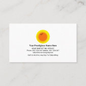 かわいいブルーバッテリー充電ミルクボトルベビーシッター 名刺 (裏面)