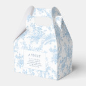 かわいいブルーバニークレストフランスの男の赤ちゃんシャワー フェイバーボックス (裏面サイド)