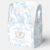 かわいいブルーバニークレストフランスの男の赤ちゃんシャワー フェイバーボックス (オープン)