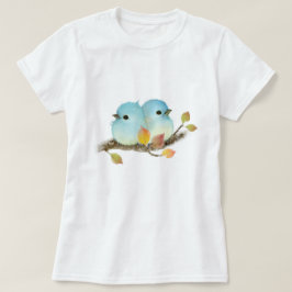 かわいいブルーバードオンブランチ Tシャツ