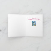 かわいいブルーバードスイーチャーズラブバードバレンタイン カード (内部)