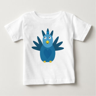 かわいいブルーバードベビーシャツ ベビーTシャツ
