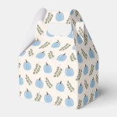 かわいいブルーパンプキンユーカリ赤ちゃんシャワーありがとう フェイバーボックス (裏面サイド)