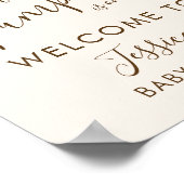 かわいいブルーパンプキンユーカリ赤ちゃんシャワーへようこそ ポスター (角)