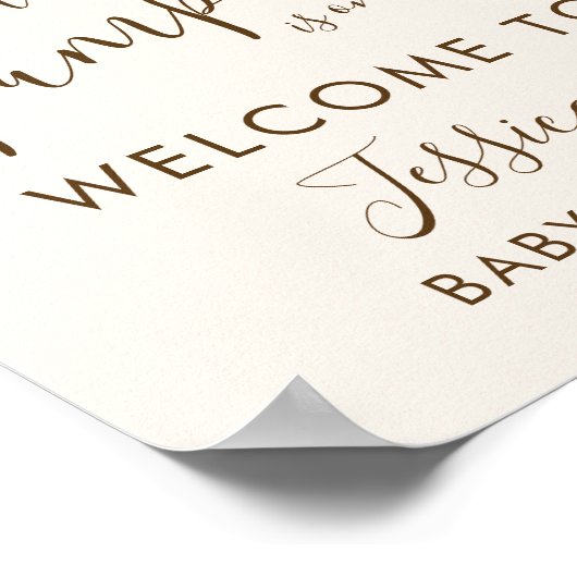 かわいいブルーパンプキンユーカリ赤ちゃんシャワーへようこそ ポスター (角)