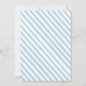 かわいいブルーフクロウ孵化男の赤ちゃんシャワー招待状 招待状 (裏面)