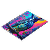 かわいいブルーフクロウ ノートブック (左側)