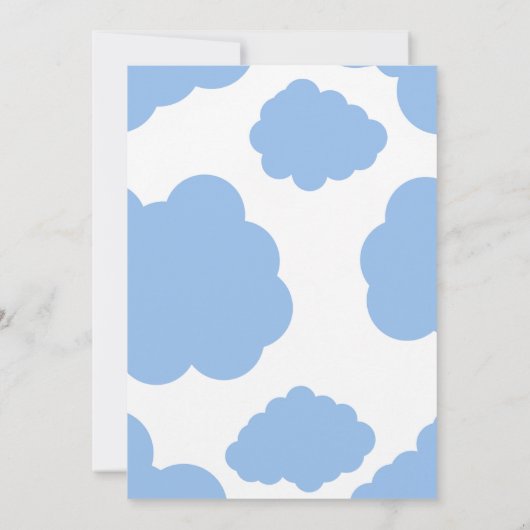 かわいいブルーフライトボーイズ5誕生日 招待状 (裏面)