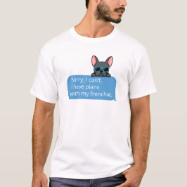 かわいいブルーフレンチブルドッグ Tシャツ