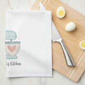 かわいいブルーフローラケーキミキサーベーカリーシェフ キッチンタオル (四つ折り)