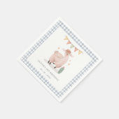 かわいいブループラディサボホラマエージュエージ誕生日 スタンダードカクテルナプキン (角)