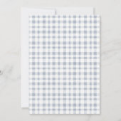 かわいいブループレイドサボテンボホラマベビーシャワー サンキューカード (裏面)