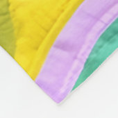 かわいいブルーベビーゾウ – キルト状デザイン フリースブランケット (角)