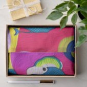 かわいいブルーベビーゾウ – キルト状デザイン 薄葉紙 (ギフト)