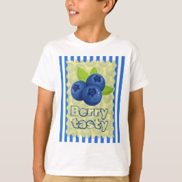 かわいいブルーベリーのダジャレイラスト Tシャツ