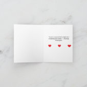 かわいいブルーベリーのバレンタインデーのカード カード (内部)