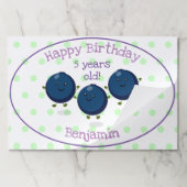 かわいいブルーベリーの友人の漫画のイラストレーション ペーパーパッド (折り畳み)