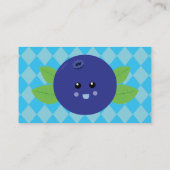 かわいいブルーベリーの名刺 名刺 (裏面)