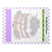 かわいいブルーベリーの月食計画 ノートパッド (正面)