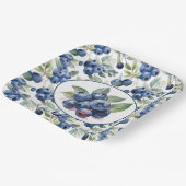 かわいいブルーベリーの水色 ペーパープレート (傾斜あり)