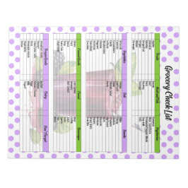 かわいいブルーベリーの食料品店リスト ノートパッド