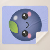 かわいいブルーベリーシェルパブランケット シェルパブランケット (正面(横))