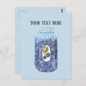 かわいいブルーベリージャムゼリー追加文字 ポストカード (正面/裏面)