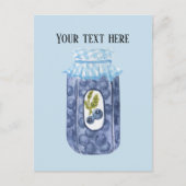 かわいいブルーベリージャムゼリー追加文字 ポストカード (正面)