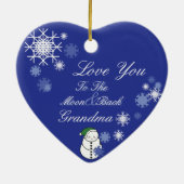 かわいいブルーベリーバスケット（少年）クリスマス2017 セラミックオーナメント (裏面)